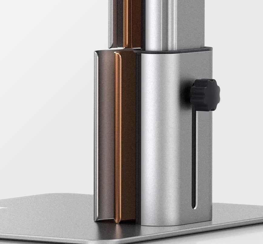 Suporte em Alumínio para Portáteis e Tablets - Ajustável, Dobrável e Antiderrapante Suporte em Alumínio para Portáteis e Tablets - Ajustável, Dobrável e Antiderrapante